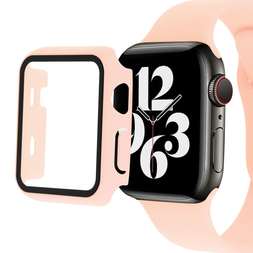 Meget Godt Universal Apple Cover med Skærmbeskytter i Plastik og Hærdet Glas - Pink#serie_8