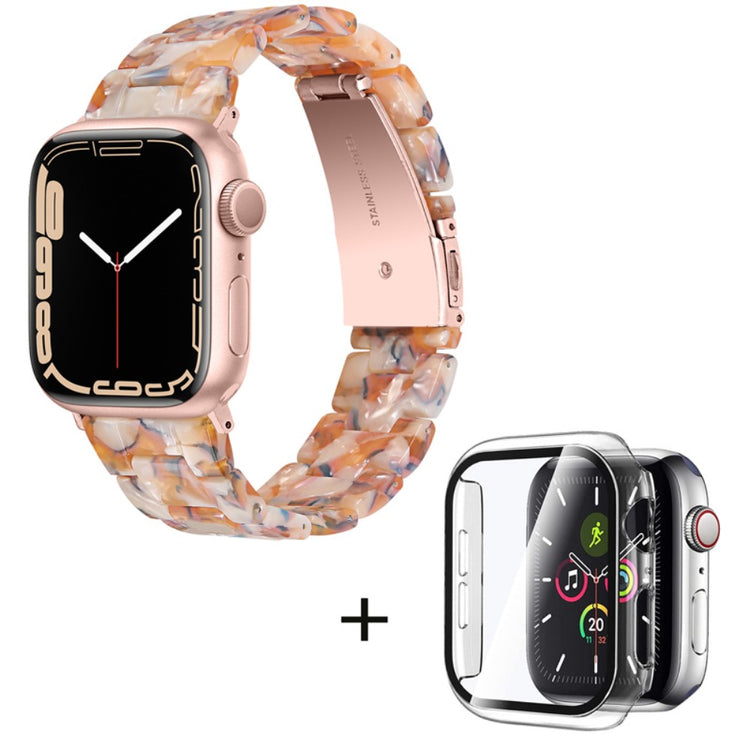 Apple Watch Series 1-3 42mm Metal Rem med Cover - Gul#serie_21