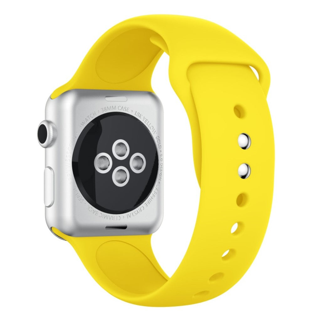 Vildt nydelig Apple Watch Series 4 40mm Silikone Rem - Gul#serie_8