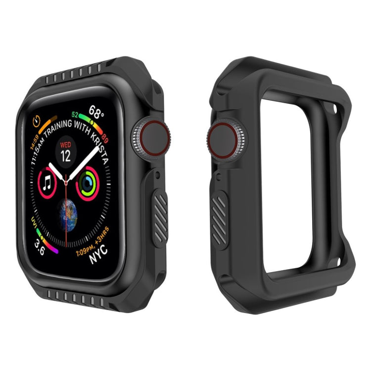 Apple Watch Series 4 44mm Fleksibel Silikone Bumper  - Sort#serie_8