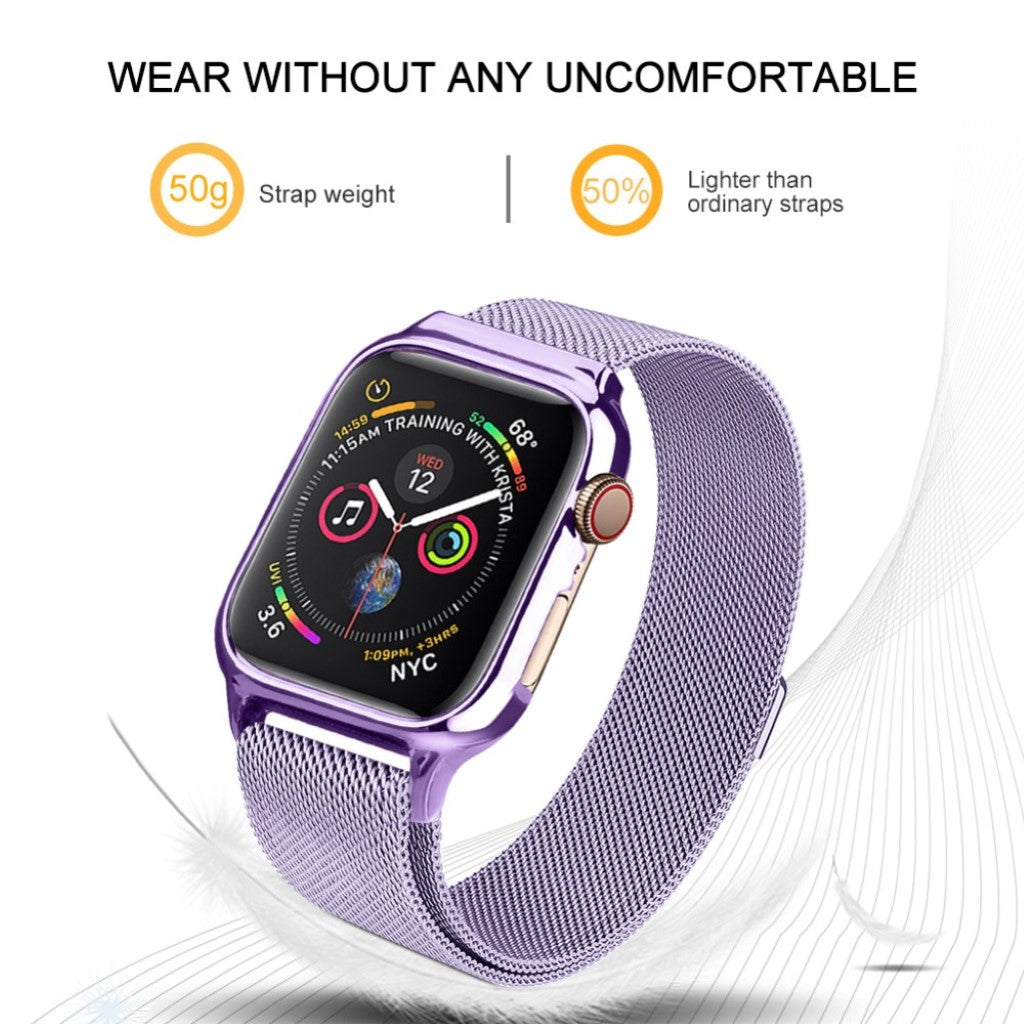 Glimrende Apple Watch Series 4 44mm Metal Rem - Lilla#serie_6