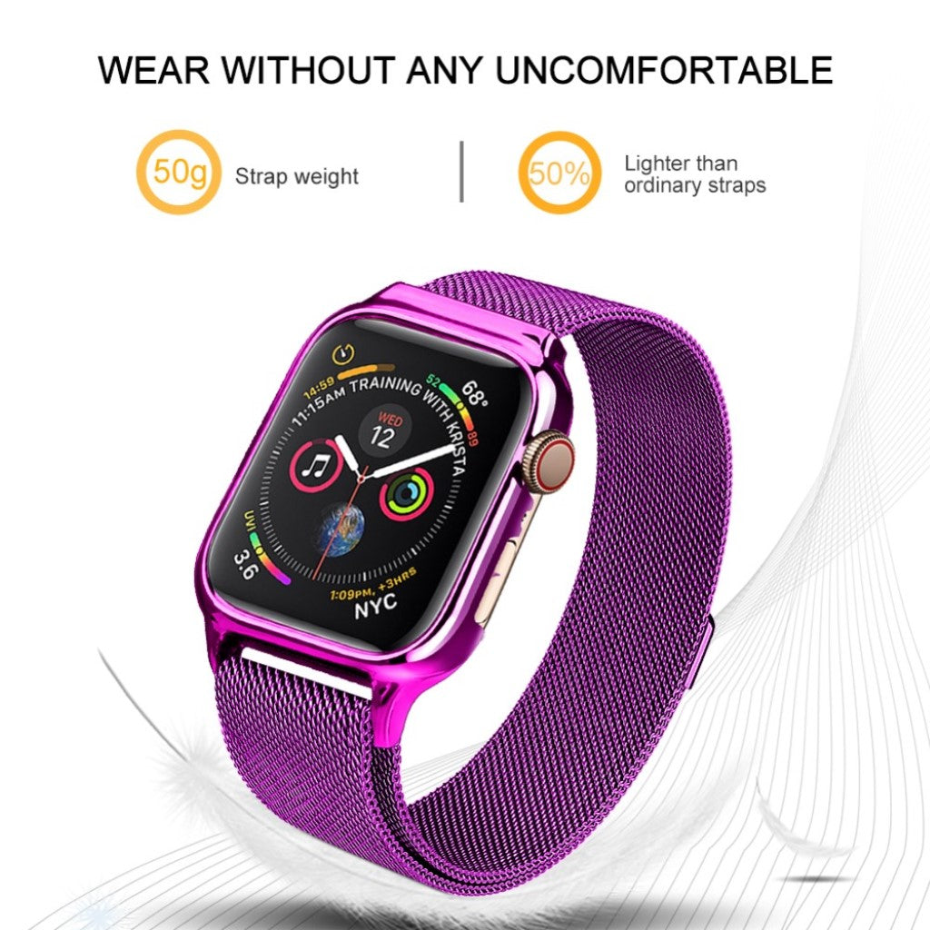 Glimrende Apple Watch Series 4 44mm Metal Rem - Lilla#serie_7