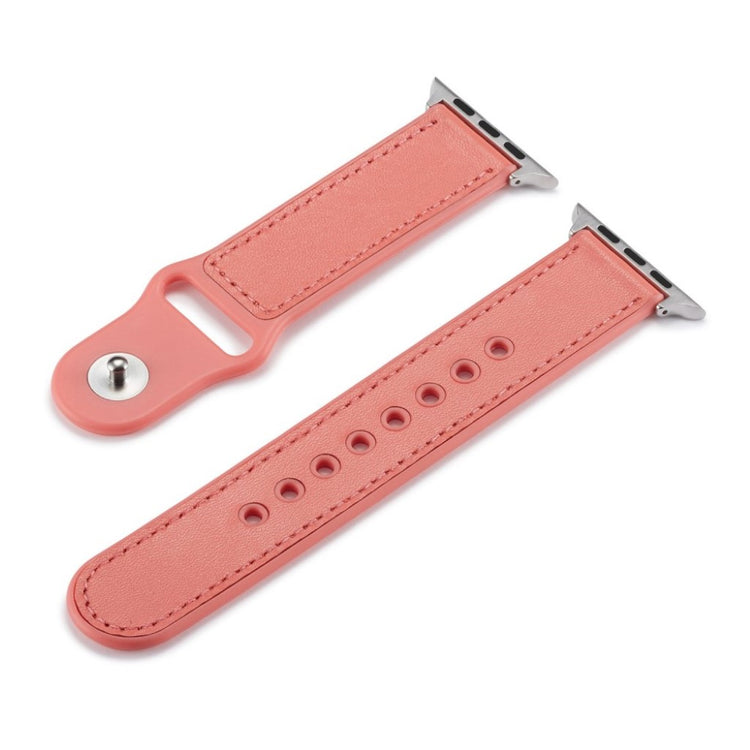 Vildt pænt Apple Watch Series 4 44mm Ægte læder Rem - Pink#serie_10