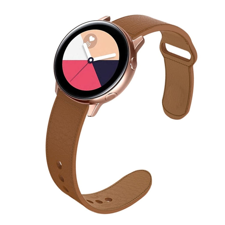 Rigtigt holdbart Apple Watch Series 5 40mm Ægte læder Rem - Brun#serie_1