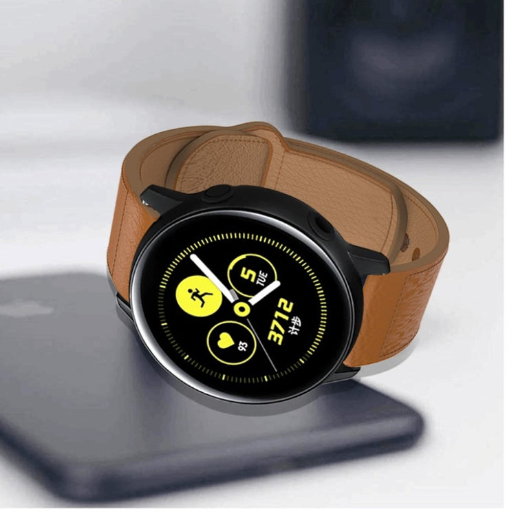 Rigtigt holdbart Apple Watch Series 5 40mm Ægte læder Rem - Brun#serie_1