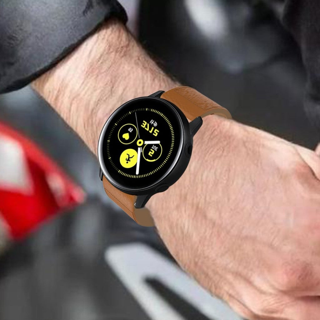 Rigtigt holdbart Apple Watch Series 5 40mm Ægte læder Rem - Brun#serie_1