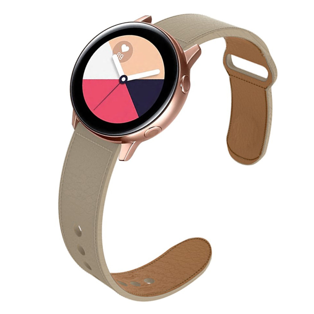 Rigtigt holdbart Apple Watch Series 5 40mm Ægte læder Rem - Brun#serie_4