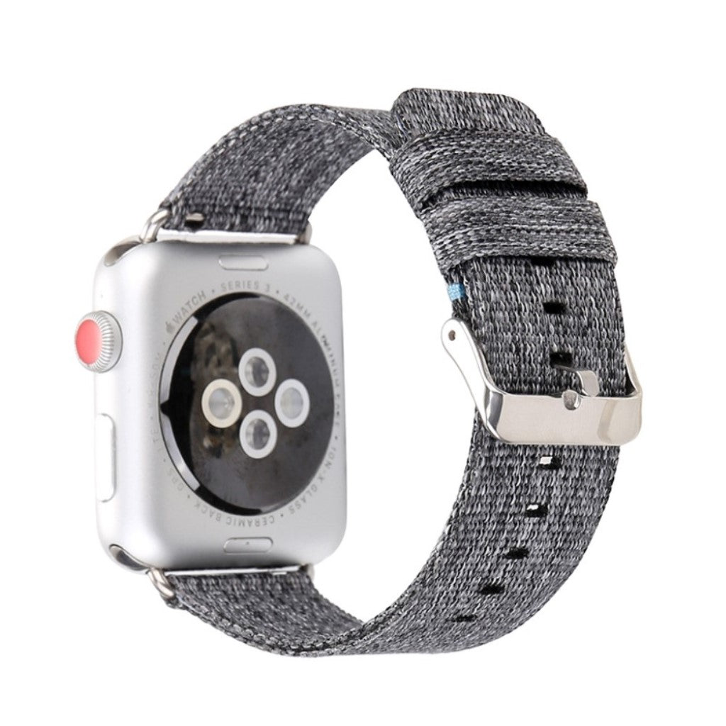 Rigtigt fed Apple Watch Series 5 40mm Nylon Rem - Sølv#serie_2