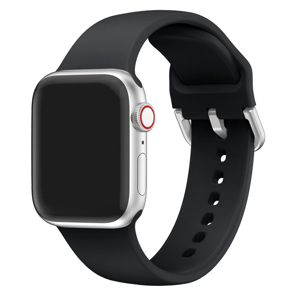 Vildt holdbart Apple Watch Series 5 40mm Silikone Rem - Sort#serie_1