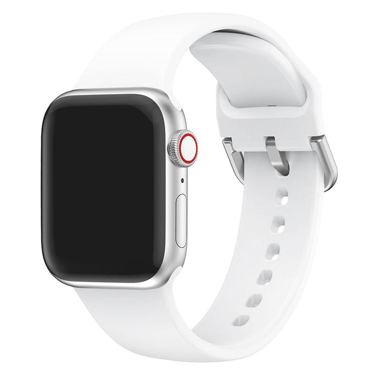 Vildt holdbart Apple Watch Series 5 40mm Silikone Rem - Hvid#serie_2