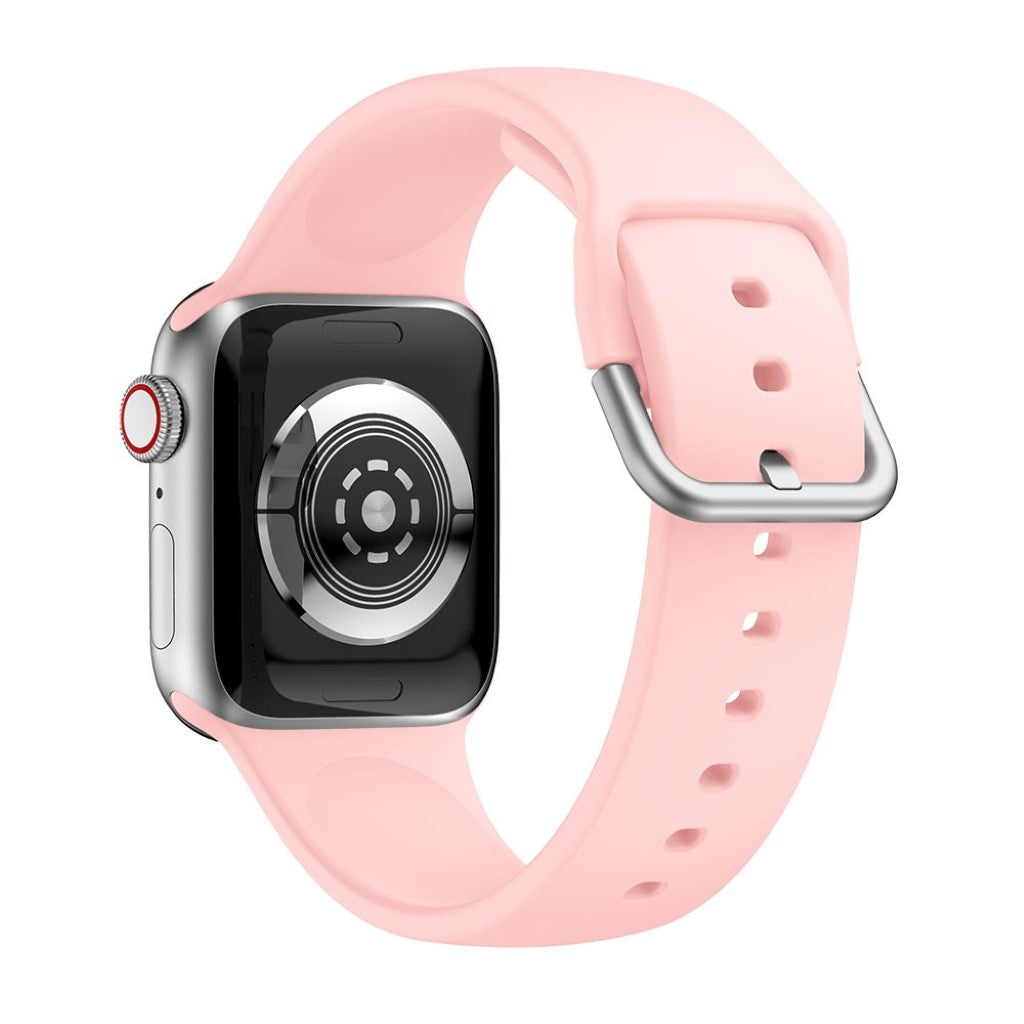 Vildt holdbart Apple Watch Series 5 40mm Silikone Rem - Pink#serie_6