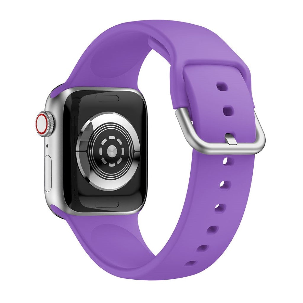 Vildt holdbart Apple Watch Series 5 40mm Silikone Rem - Lilla#serie_9