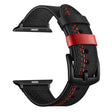 Correa de reloj de cuero auténtico Apple Watch Series 5 40 mm con pespuntes 