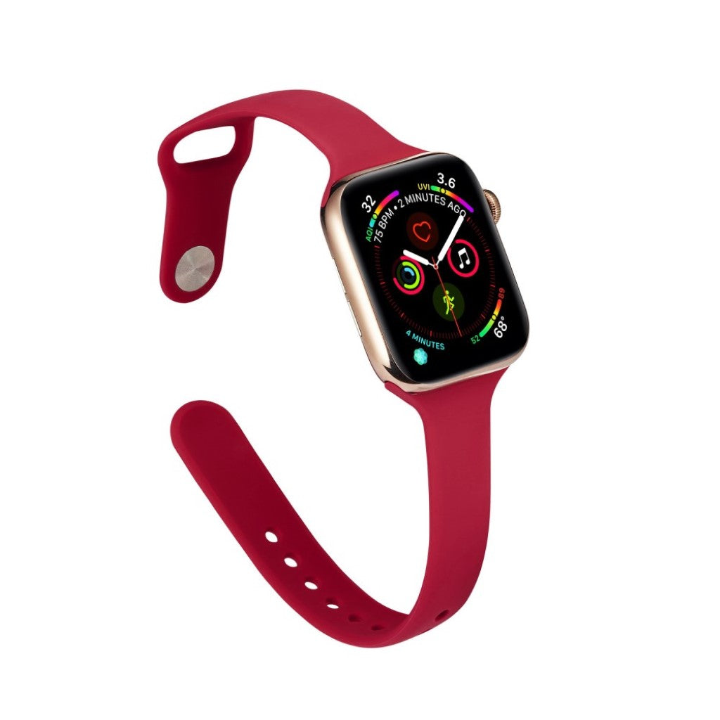 Super flot Apple Watch Series 5 40mm Silikone Rem - Rød#serie_6