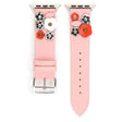 Correa de cuero auténtico para Apple Watch Series 5 de 40 mm con decoración floral 
