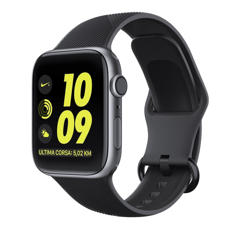 Helt vildt kønt Apple Watch Series 5 40mm Silikone Rem - Sort#serie_096