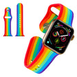 Correa de silicona arco iris para Apple Watch Series 5 de 40 mm