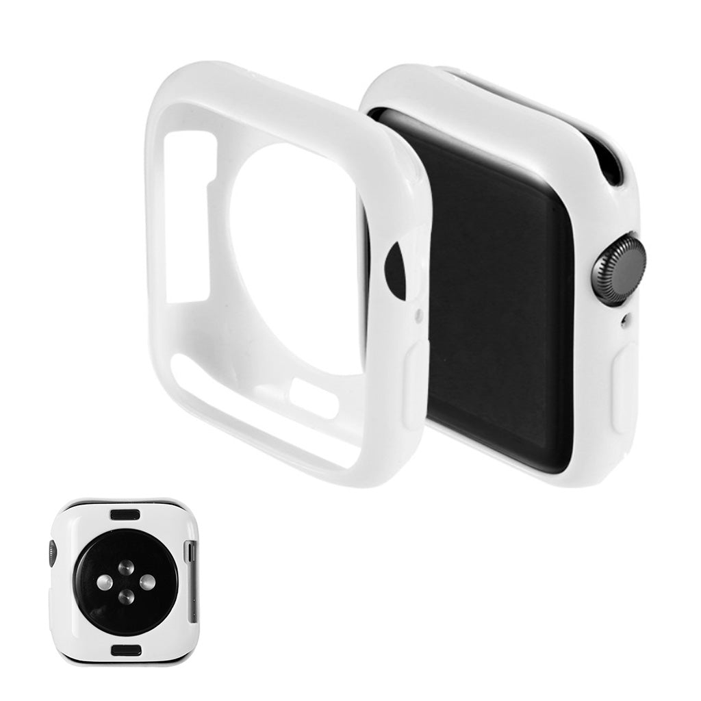 Super Fint Apple Watch Series 5 40mm Silikone Cover - Hvid#serie_3