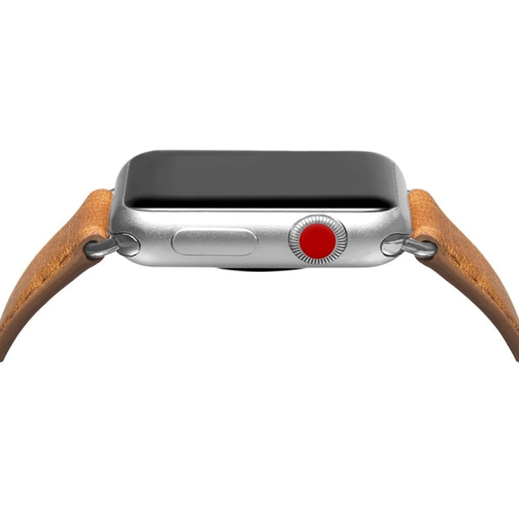 Meget fed Apple Watch Series 5 40mm Ægte læder Rem - Brun#serie_2