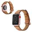 Correa cómoda de cuero auténtico para Apple Watch Series 5 de 44 mm 