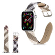 Correa de reloj de cuero auténtico Apple Watch Series 5 44 mm estilo geométrico 