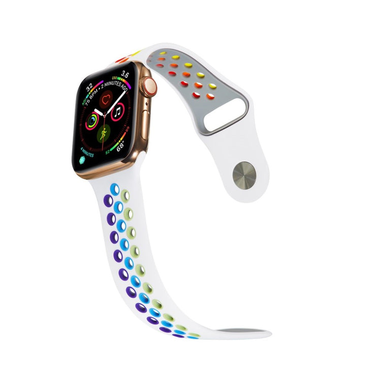  Apple Watch Series 5 44mm / Apple Watch 44mm Silikone Rem - Hvid#serie_104