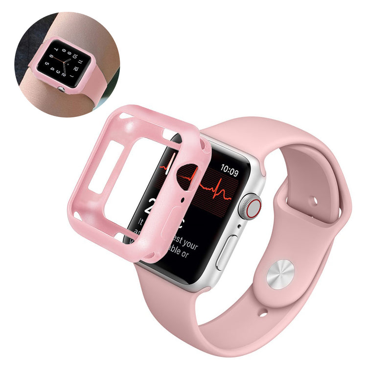 Apple Watch Series 5 44mm / Apple Watch 44mm Holdbar Silikone Bumper  - Pink#serie_6