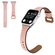 Apple Watch 40 mm correa de reloj de cuero auténtico con textura de bambú 