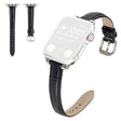 Apple Watch 42 mm - 44 mm correa de reloj de piel estilo junta de bambú - 44 mm correa de reloj de piel estilo junta de bambú 