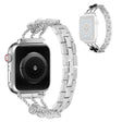 Apple Watch 42mm - 44mm correa de reloj de diamantes de imitación con decoración floral - 44mm correa de reloj de diamantes de imitación con decoración floral 