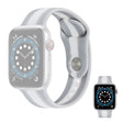 Correa de reloj de silicona con rayas de colores para Apple Watch 42 mm - 44 mm - 44 mm 