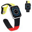 Apple Watch 42mm - 44mm correa de reloj de silicona con empalme tricolor - 44mm correa de reloj de silicona con empalme tricolor 
