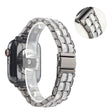 Apple Watch 42mm - 44mm correa de reloj de acero inoxidable con decoración de pedrería - 44mm correa de reloj de acero inoxidable con decoración de pedrería 