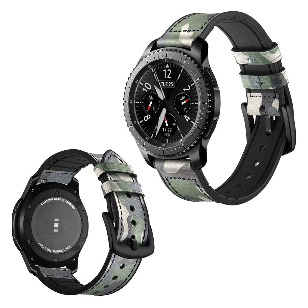  Samsung Gear S3 / Samsung Gear S3 Frontier Ægte læder Rem - Grøn#serie_3