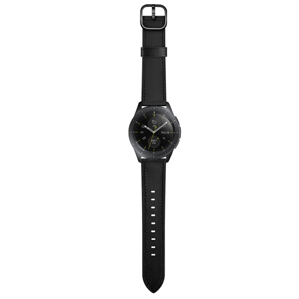  Samsung Galaxy Watch 3 (45mm) / Samsung Galaxy Watch (46mm) Ægte læder Rem - Sort#serie_1