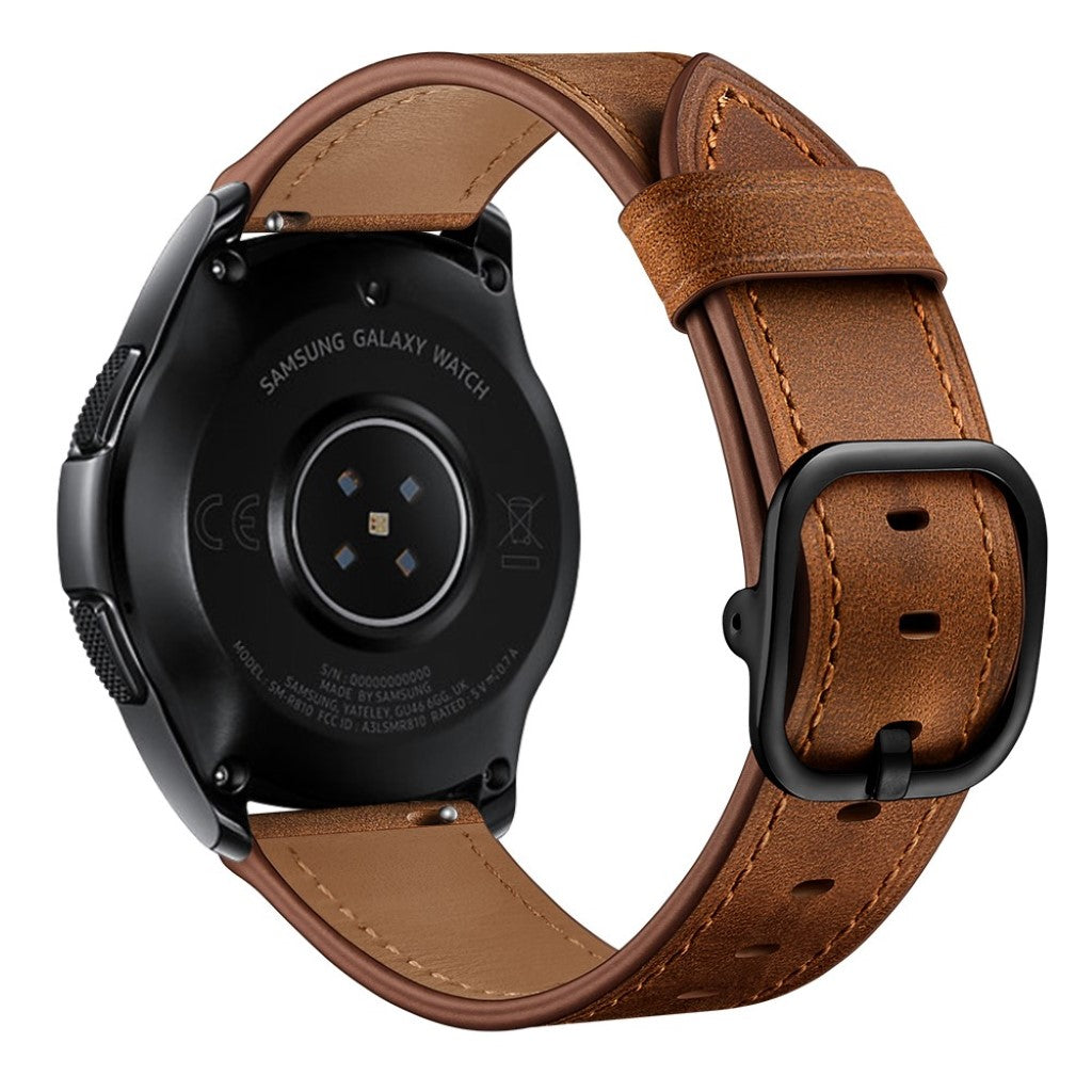  Samsung Galaxy Watch 3 (45mm) / Samsung Galaxy Watch (46mm) Ægte læder Rem - Brun#serie_2