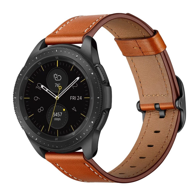  Samsung Galaxy Watch 3 (45mm) / Samsung Galaxy Watch (46mm) Ægte læder Rem - Brun#serie_3