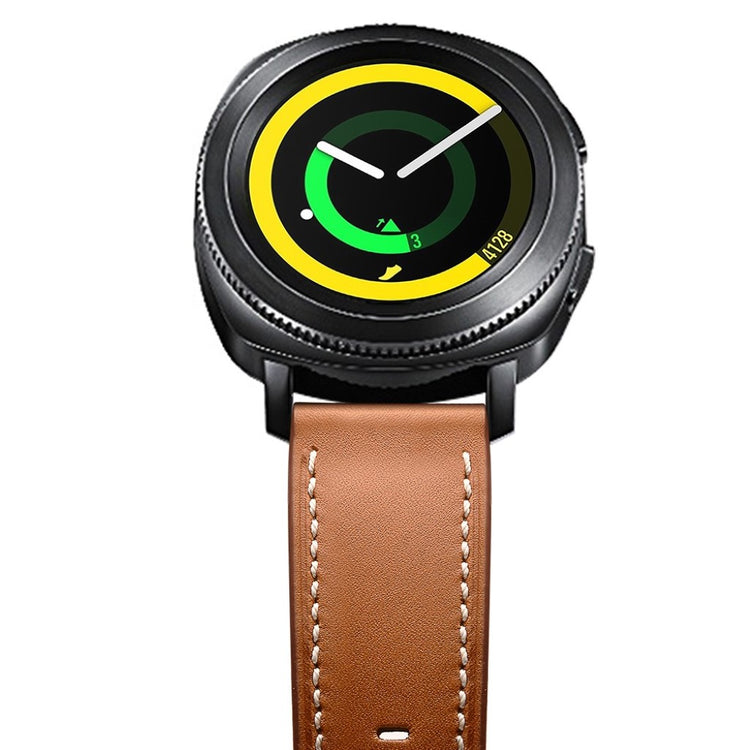 Helt vildt sejt Samsung Gear Sport Ægte læder Rem - Brun#serie_1