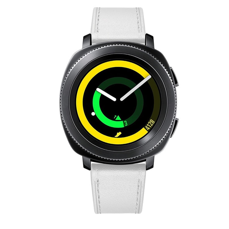 Helt vildt sejt Samsung Gear Sport Ægte læder Rem - Hvid#serie_6