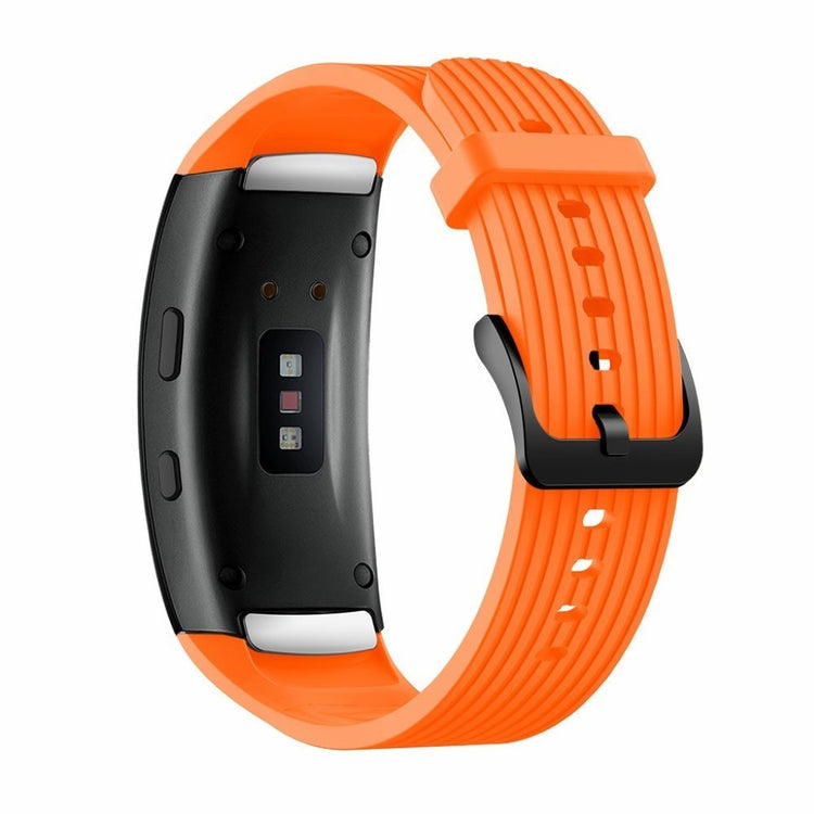 Vildt pænt Samsung Gear Fit2 Pro Silikone Rem - Størrelse: S - Orange#serie_4