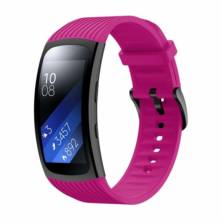 Vildt pænt Samsung Gear Fit2 Pro Silikone Rem - Størrelse: S - Pink#serie_8