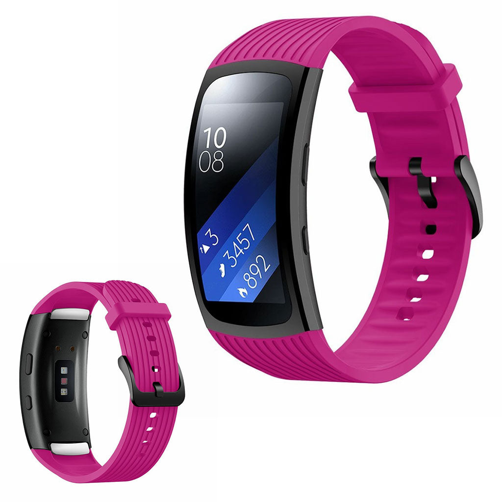 Vildt pænt Samsung Gear Fit2 Pro Silikone Rem - Størrelse: S - Pink#serie_8