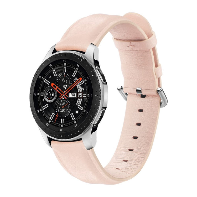 Meget fint Samsung Galaxy Watch (46mm) Ægte læder Rem - Pink#serie_4