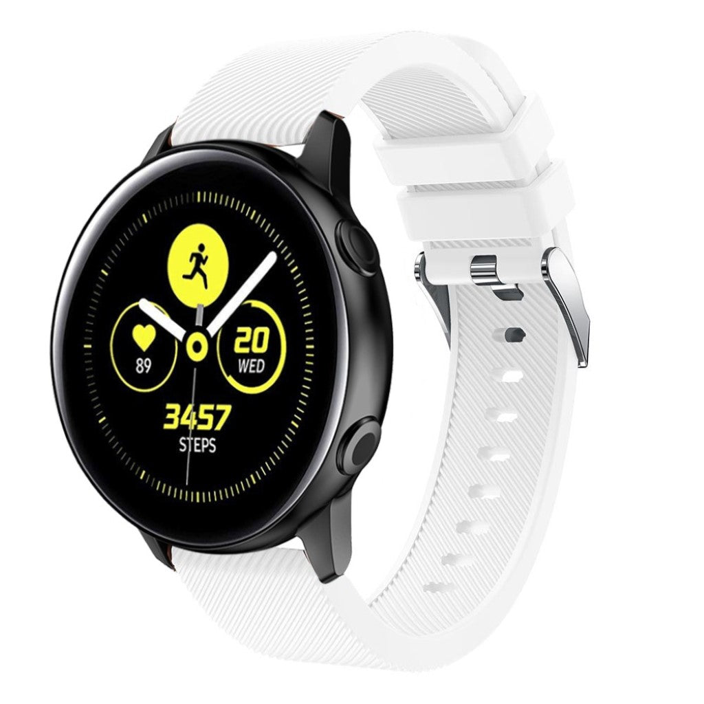 Meget cool Samsung Galaxy Watch Active Silikone Rem - Hvid#serie_2