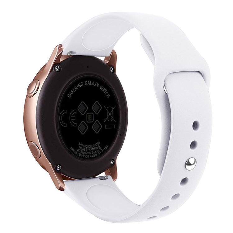 Super slidstærk Samsung Galaxy Watch Active Silikone Rem - Hvid#serie_2