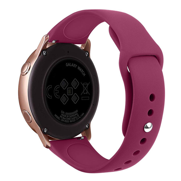 Super slidstærk Samsung Galaxy Watch Active Silikone Rem - Pink#serie_4
