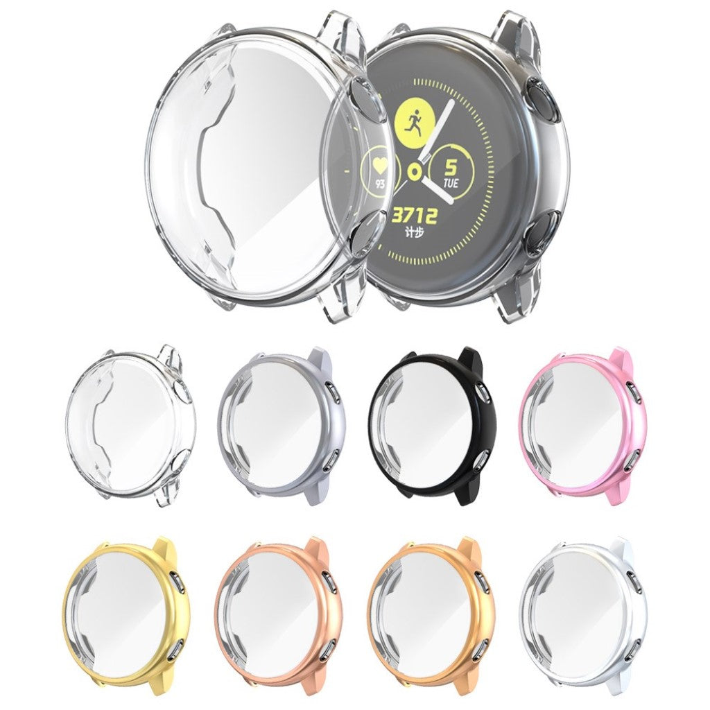 Beskyttende Samsung Galaxy Watch Active Silikone Cover - Gennemsigtig#serie_2