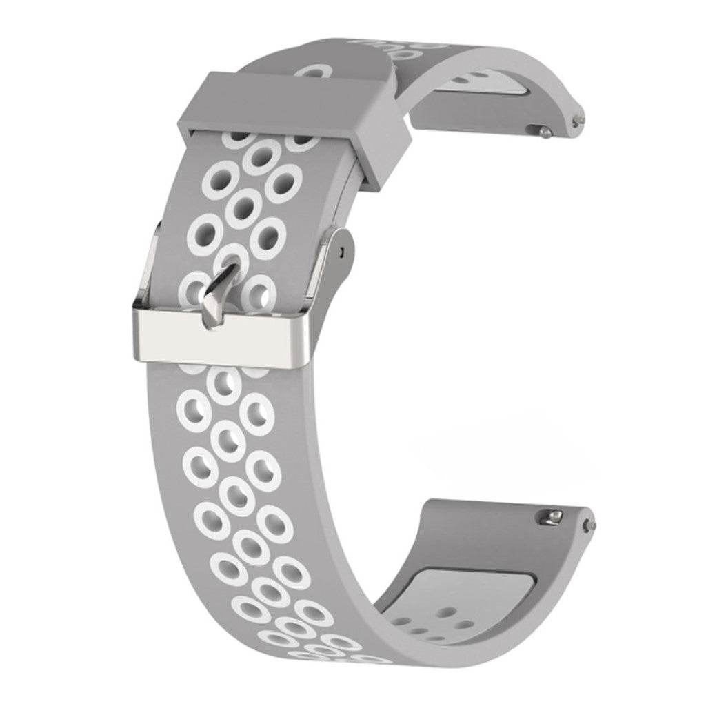 Mega skøn Samsung Galaxy Watch Active Silikone Rem - Sølv#serie_8