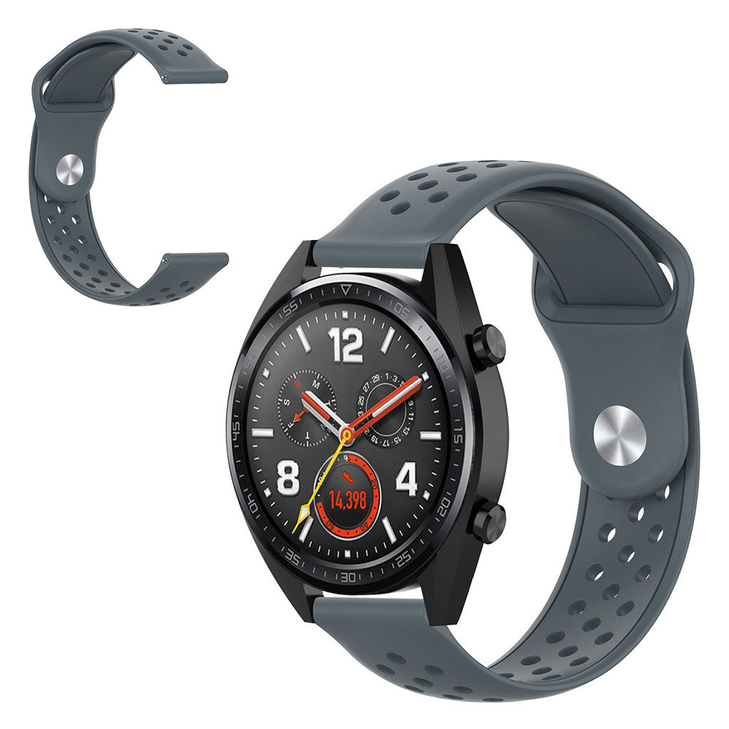  Samsung Galaxy Watch Active / Samsung Gear S2 Silikone Rem - Sølv#serie_4