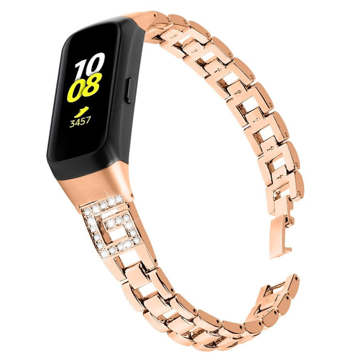 Rigtigt fantastisk Samsung Galaxy Fit Metal og Rhinsten Rem - Guld#serie_3